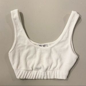 Zara Terry Cloth Crop Tank Top